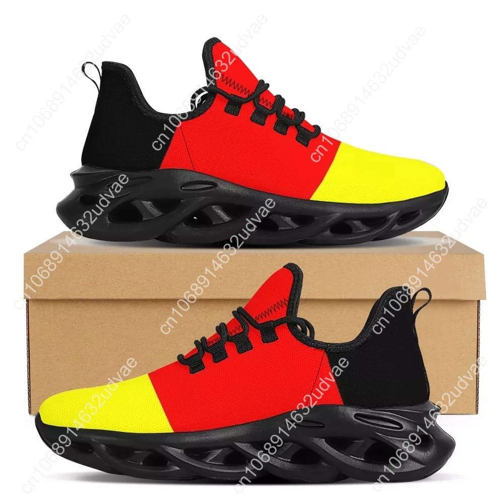 Germany Flag Print Women Mesh Swing Shoes Lightweight Lace Up Platform Sneakers Ladies Girls Outdoor Sport Shoes