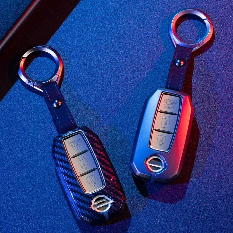 

For Nissan Versa Maxima Rogue Armada Sentra Qashqai X-Trail For Infiniti FX35 QX50 Car Zinc Alloy Key Case Holder Accessories