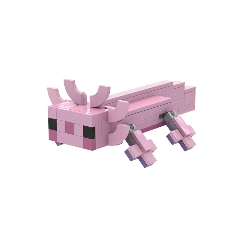 

Набор строительных блоков MOC Ambystoma мексиканский, милая розовая игрушка-конструктор саламандра, Мексиканский Axolotl, подарок для детей