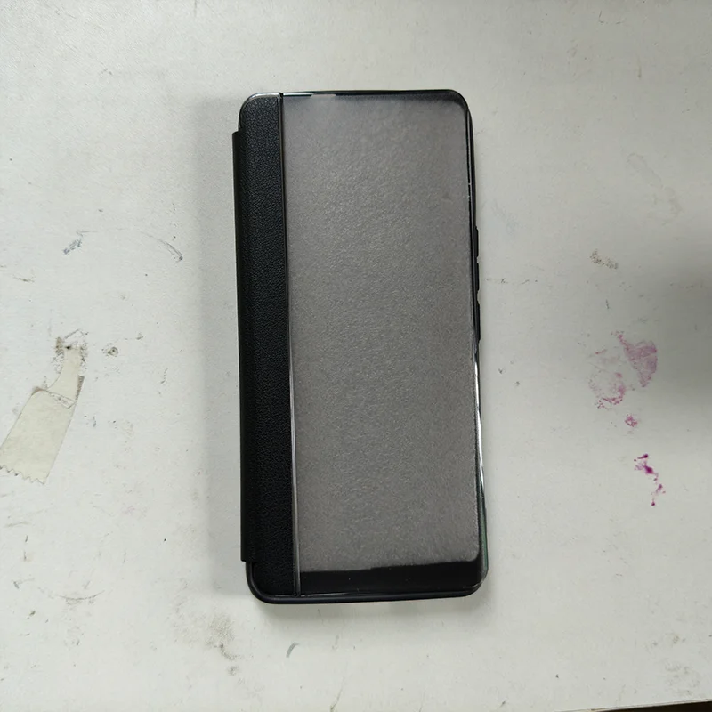 Luxury Window View PU Leather Flip Phone Case - Protective Capa