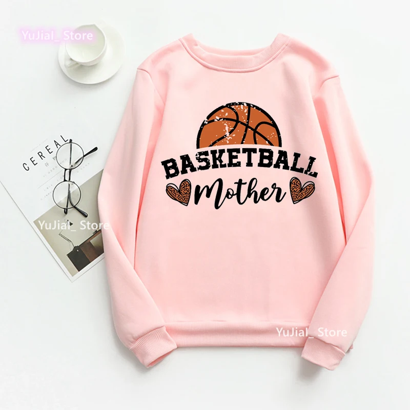 2023 Basketball Mother Graphic Print Sweatshirt Women Leopard Love Mother'S Day Hoodies Femme Winter/Spring/Autumn Jumper Coat
