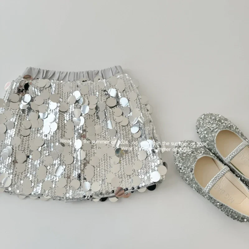 Children Clothing Kids Skirt Spring Summer Baby Fashion Big Sequin Short Skirt Fashion Korean Style Casual Culottes