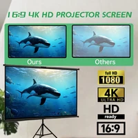 Projector screen with single bracket-4K HD 16:9 indoor/outdoor used for theater/office backyard party theater screen 84-120inch - Image 3