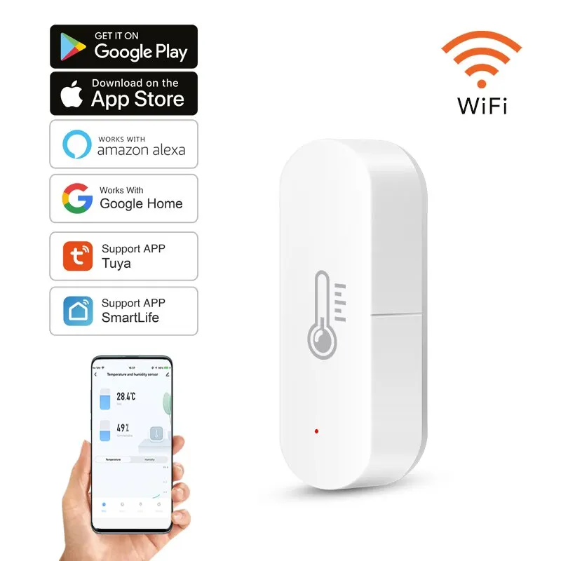 Tuya WiFi Smart Temperature And Humidity Sensor APP Remote Monitor