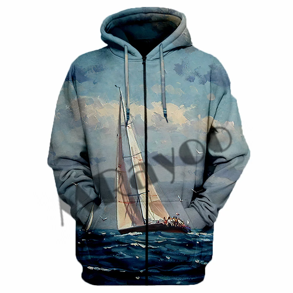 

Open Sea Voyage 3D All Over Printed Full Body Printed Men's Jacket Harajuku Hooded Unisex Casual Street Sweatshirt Hombre