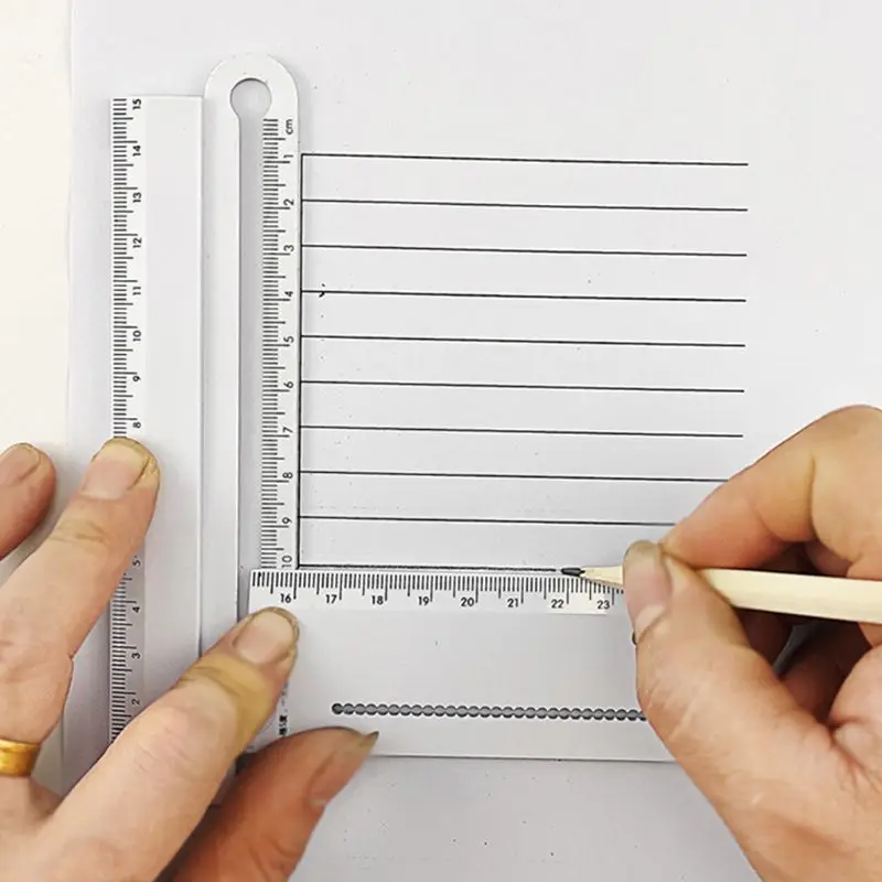 30cm Transparent Rectangle Ruler Protractor Measuring Tool Supplies Children Students Drawing Construction Supply