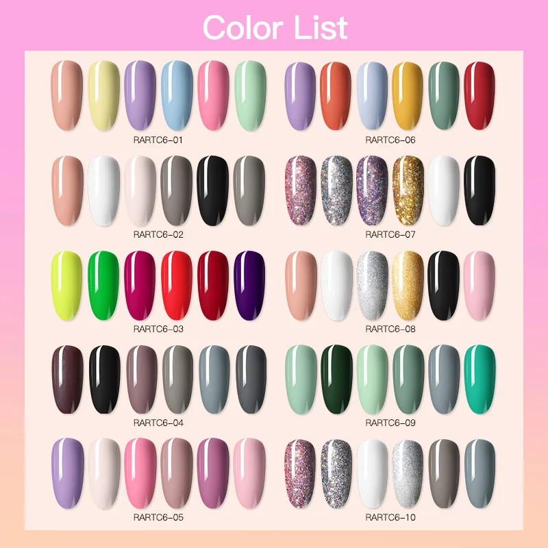 ROSALIND Nail Gel Polish Set For Manicure Nail Art Design Polish Lacquer Soak Off Semi Permanent UV Gel Hybrid Varnish 6PCS Kits 2