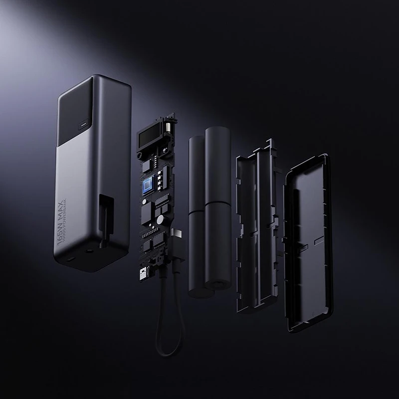 Xiaomi 165W Power Bank 10000 PB1165MI Integrated USB C Cable LED Display Portable Charger For Macbook iPhone 15 Xiaomi 14 Pro 4