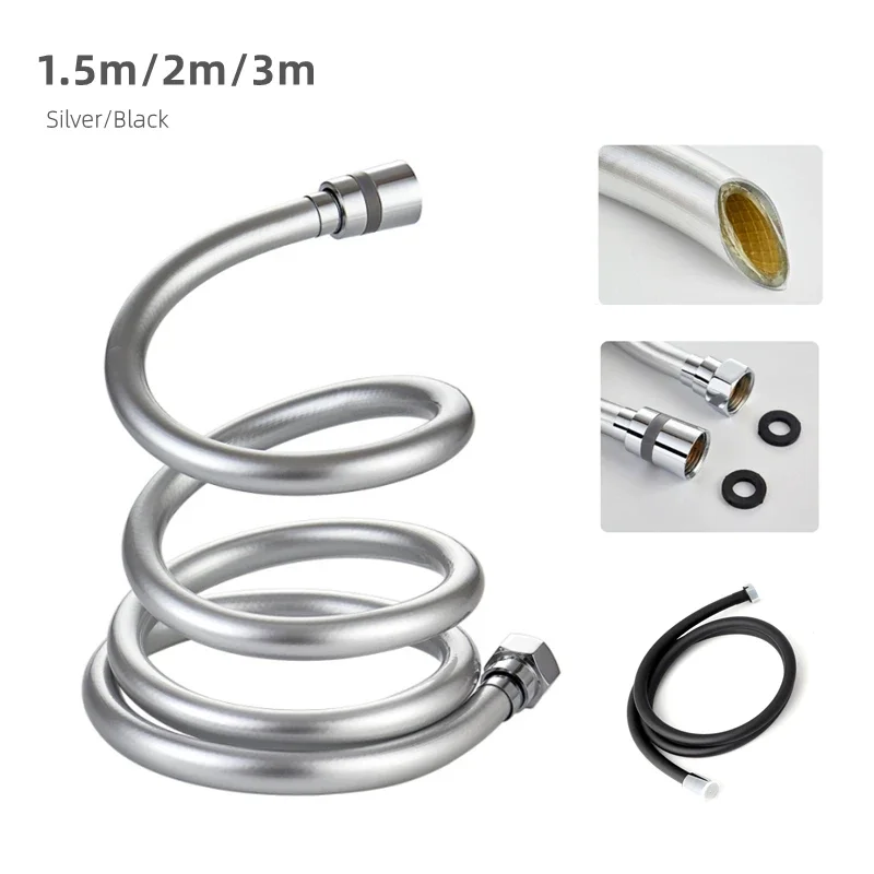 

High Pressure Shower Hose, PVC Flexible Handheld Anti Winding Universal Hose, Plumbing for Bathroom Accessories, GI/2