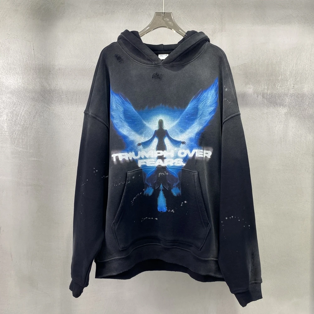 

Anime Angel Print Y2k Hoodie For Men Women Streetwear Vintage Oversized Ripped New In Sweatshirts Berserk Winter Men's Clothing