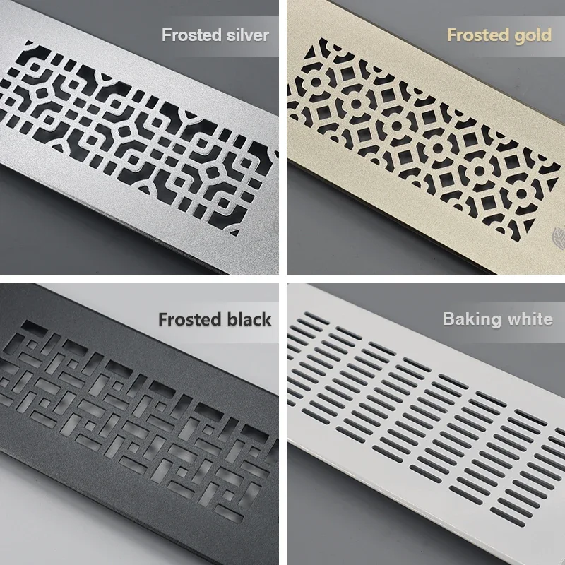 Ventillation Grille Aluminum Alloy Fireplace Air Vent Cover Ventilator Grille Perforated Sheet Sheets Closet Vents Hole air vent grille