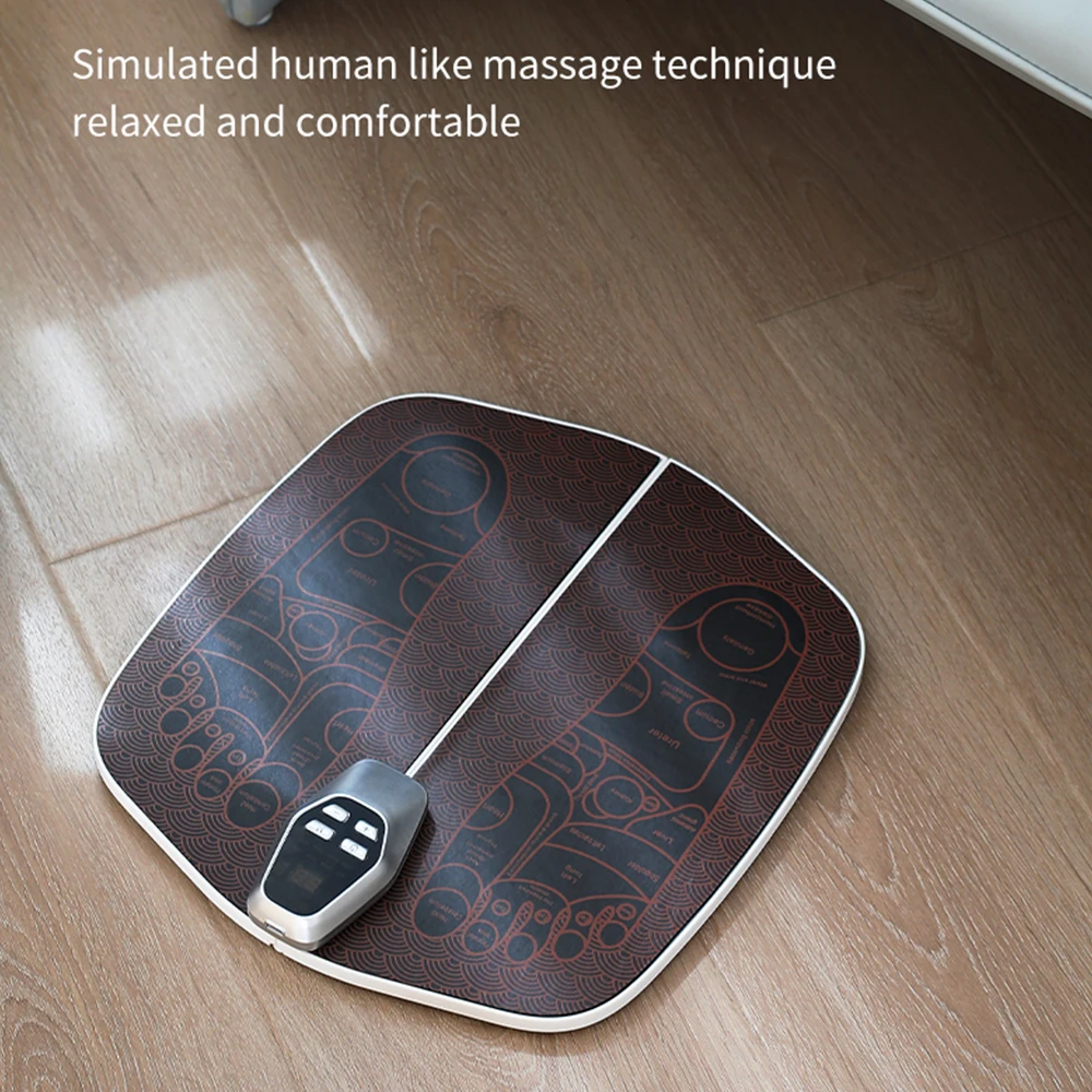 TENS Foot Muscle Electrostimulator Massager Pad Mat 8-Mode Relaxation Treatment