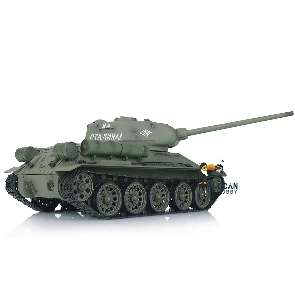 Heng Long 1/16 7.0 Plastik-Version Sowjetischer T34-85 RC Panzer, Fahrbereit Modell 3909 mit Motor und Proportionalrauchfunktion TH17764 – Detail 2