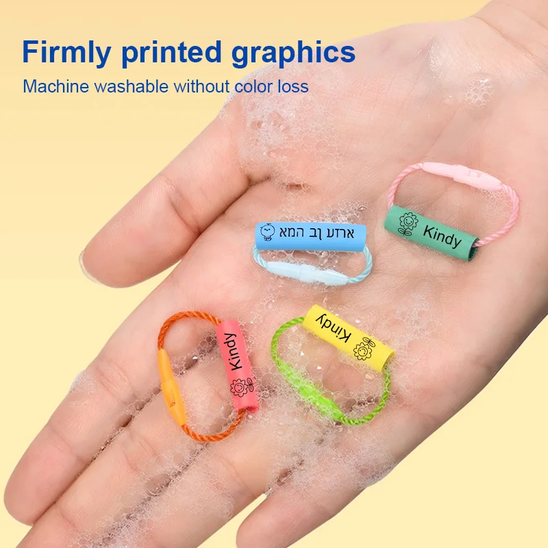 Name Stickers 24pcs Baby Shoes Schoolbag Cup Clothes Name Sticker Waterproof Tag Rope Baby Name Ring Children Customized Label Pendant