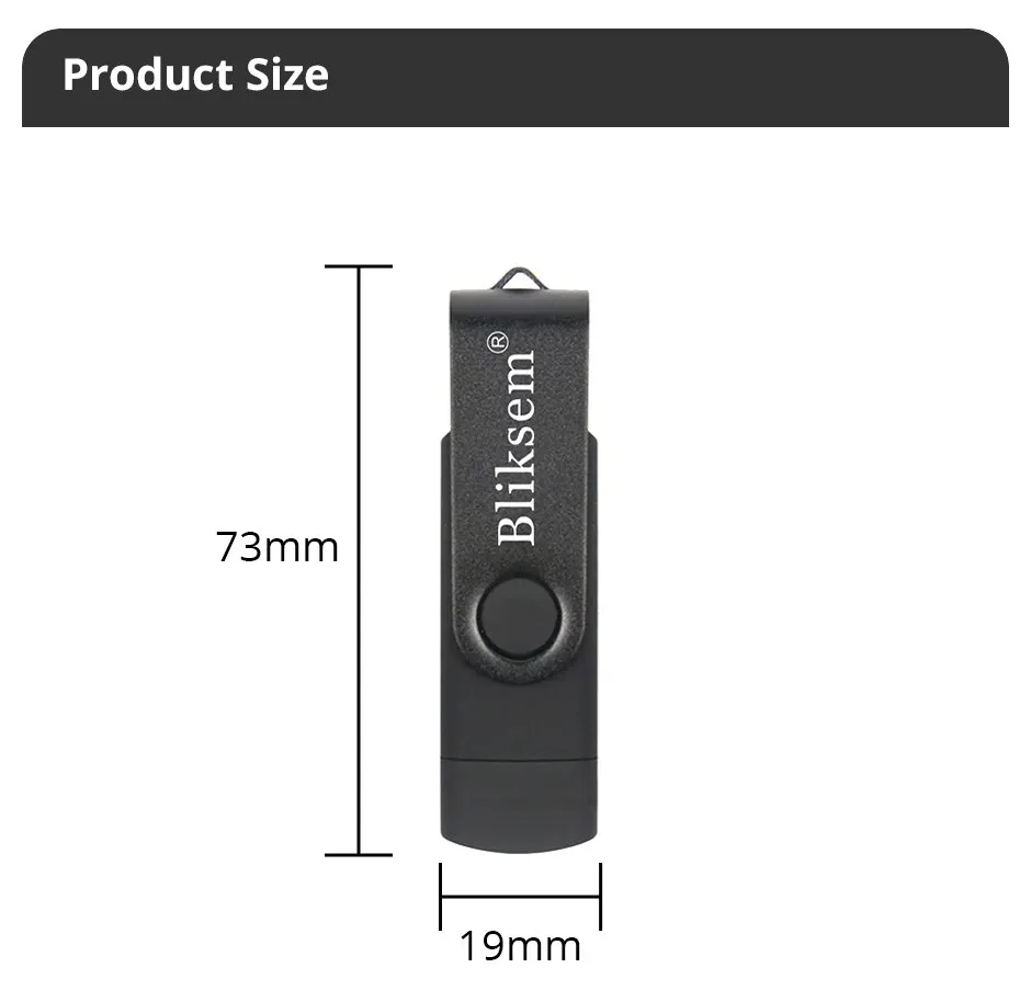 Bliksem OTG Flash Drive 32GB 64GB High Speed USB2.0 for PC Mobile Phone USB Metal Mini Pen Drive 32GB USB Flash Drive 64GB