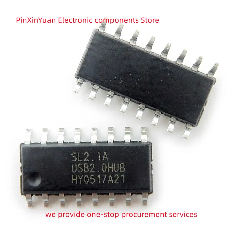 10PCS/LOT New original SL2.1A USB 2.0 HUB SOP-16 Drag four USB 2.0 HUB ...