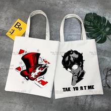 

Persona 5 Print Canvas Shopper Bag Shopping Bags Handbags Shoulder Bag Handbag Eco Bag