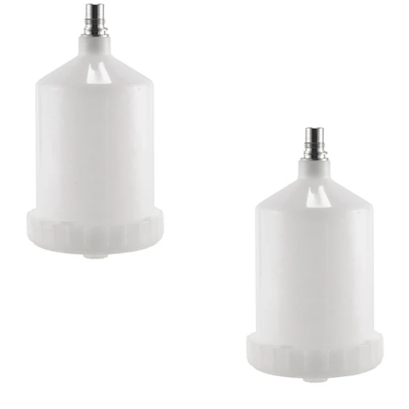 

2 Pcs Hvlp Paint Cup Pot Plastic White Automotive Supplies For Sata Sprayer Cup Connector Jet Paint Sprayer