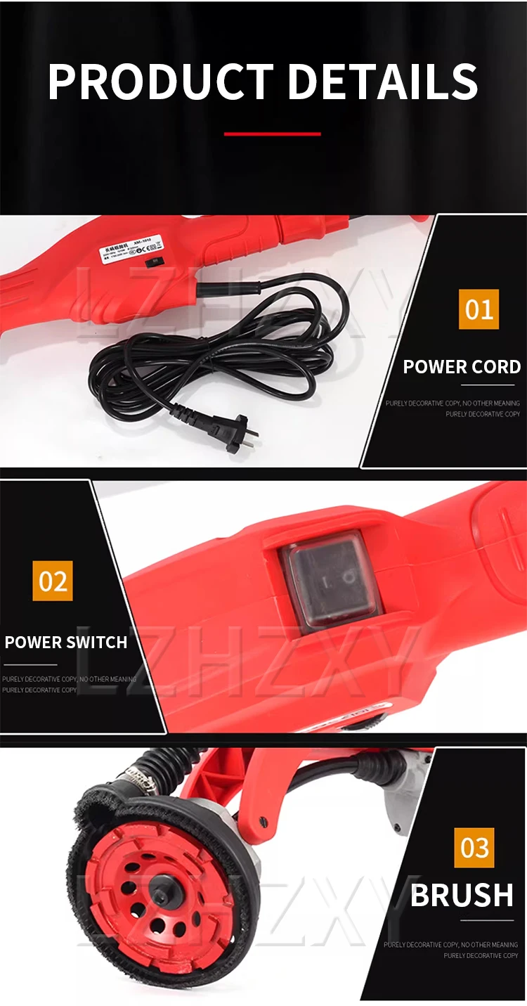 Handheld Wall Sander Ceiling/Wall/Floor Rough Planer 180° Flexible Shaft Concret