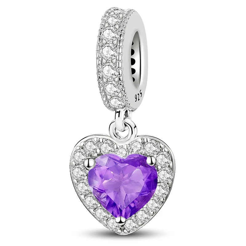 MyGiftHome 925 Sterling Silver Love Heart Charms