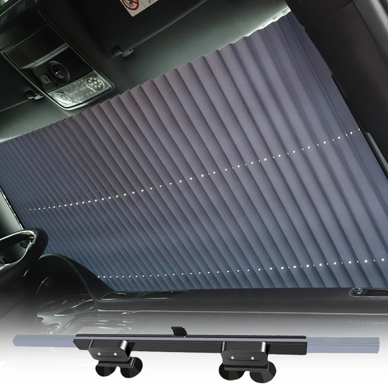 CarRetractableWindshieldSunshadeAntiUVCarFrontWindowCurtain