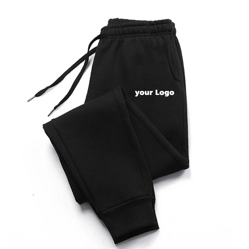 Your Own Design Brand Logo/Picture Personalized Custom New Men Women Text DIY Casual Pants Sweatshirt Fleece Men Sports Pants