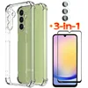 3-in-1,Glass+Case for A05 A05s A15 A25 A35 A55 A16 A26 A36 A56 Shockproof Silicone Phone Cases Samsung Galaxy A25 5G Cover 1