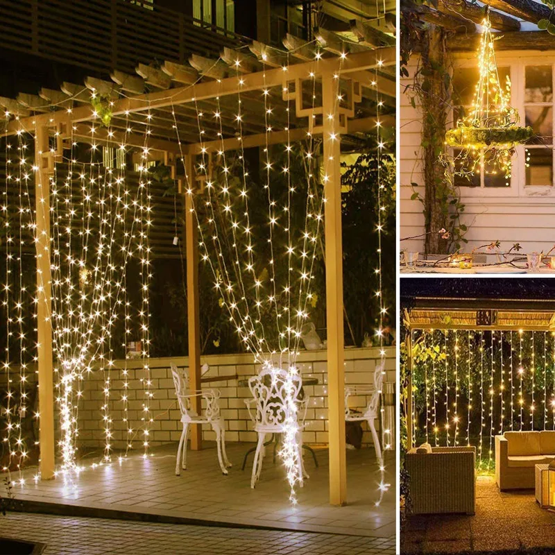 Guirnalda De 100 Led Multicolor Multifunción Para Exterior