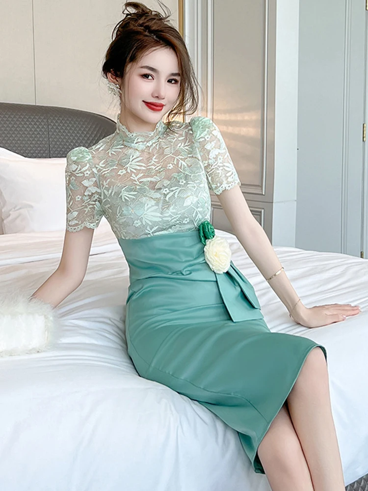 Fashion Summer Evening Dresses For Women Elegant Chic Lace