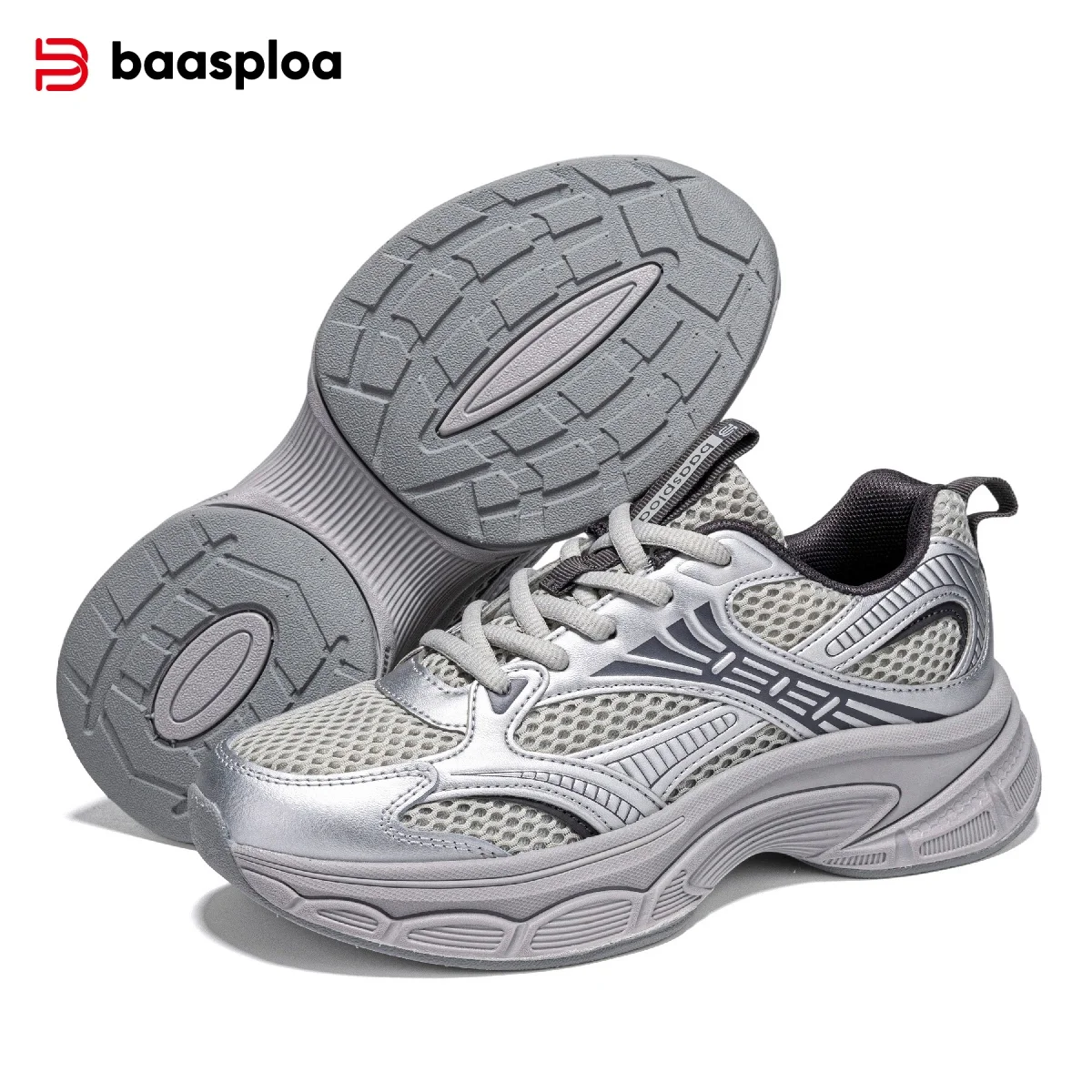 Tênis Femininos Baasploa para Corrida 35-42 Moda Leve em Malha Respirável Confortáveis e Macios para Atividades ao Ar Livre 9