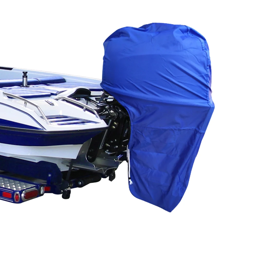 420D 6-225HP Boat Full Outboard Engine Cover Protection Waterproof Sunshade Dust-proof For 6-225HP Motor Blue