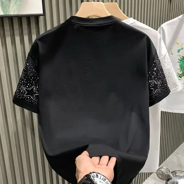2025 Summer New Men's Fashion Short-sleeved T-shirt Half