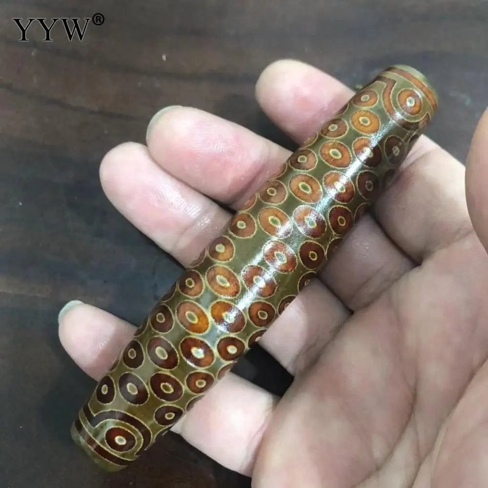 1PC High Quality  Natural Tibetan Agate Onyx Dzi Beadswestern Vintage Oval 21 108 Eyes Two Tone For Reiki Jewelry Prayer