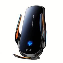 Enhanced Universal Wireless Charging Car Phone Holder with 360° Rotating Arm (Black)