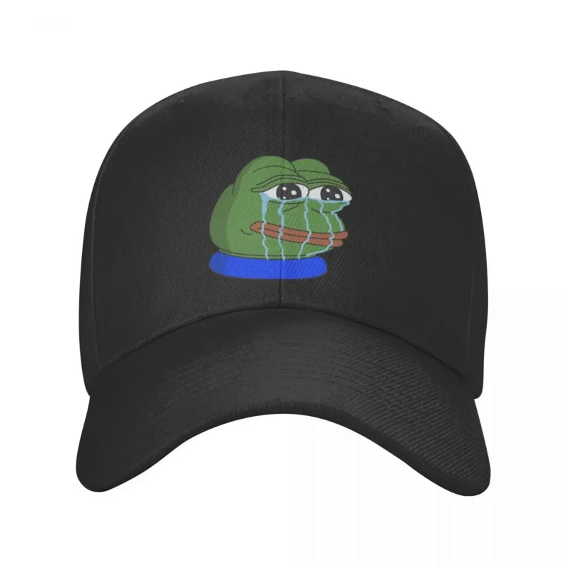 

Fashion Unisex crying frog meme baseball cap adult adjustable dad hat men women outdoor snapback hats