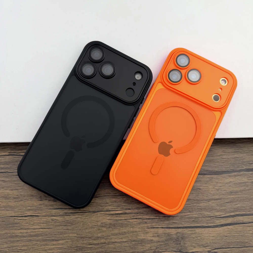 Luxury Matte Translucent iPhone Case with MagSafe Charging Compatibility