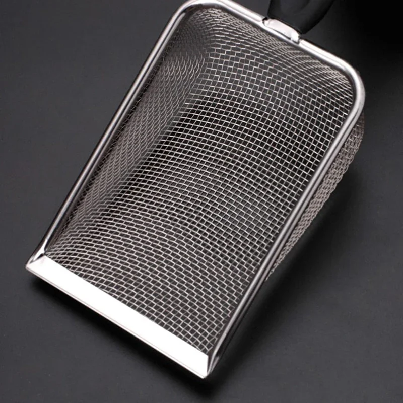 Pet Cleaning Tools Stainless Steel Feces Shovel Net Cat Litter Shovel Reptiles Lizard Sand Mesh Screen Fecal Spoon