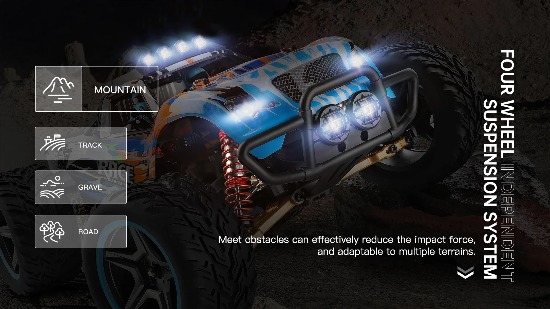 WLtoys 104018 104019 4WD Rc Car 1/10 2.4G Off Road Remote Racing Trucks 55KM/H Brushless Motor Drift Control Cars Toys for Kids 2