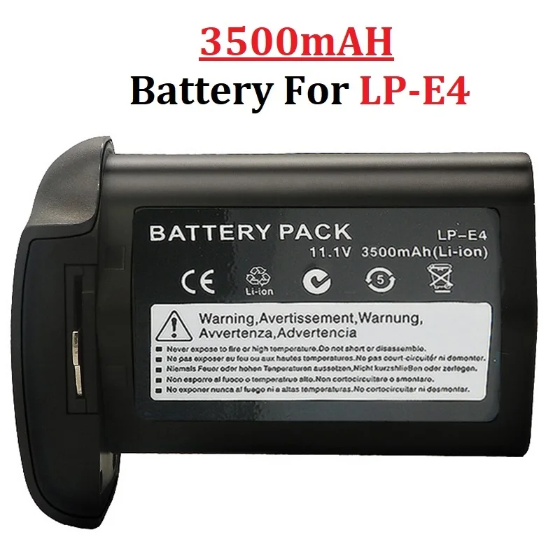 Batteria Per Fotocamera Originale 3500Mah Lp-E4 Lp E4 Lpe4 Per Canon Eos 1D Mark Iii, Eos-1D Mark Iv, Eos 1Ds Mark Iii, Eos 1D C, Eos 1D X