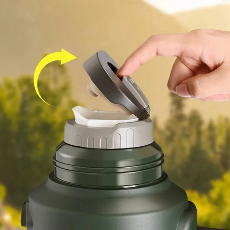 1 PC Stainless Steel Thermos Bottle with Handle Outdoor Portable Large Capacity Thermal Water Bottle Keep Hot and Cold for 72H