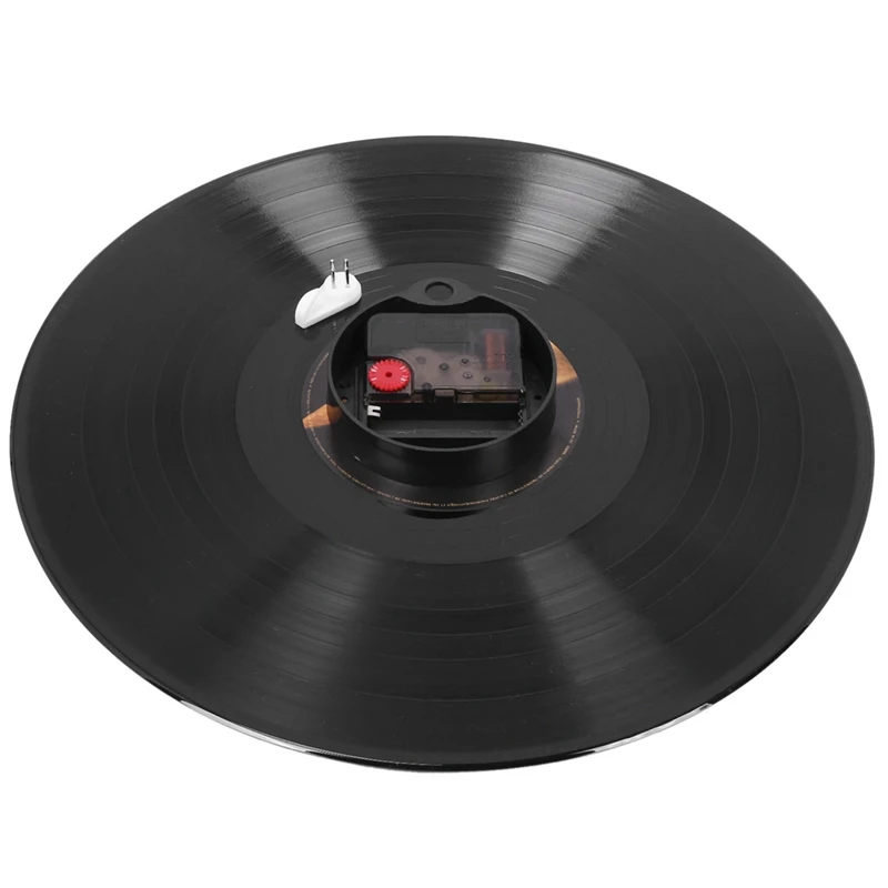 European Retro Nostalgic Ultra-Quiet Clock Vinyl Record Personality Wall Clock Cafe Bar Decorative Wall