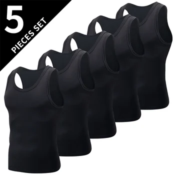 Men's Solid Color Fitness Vests 1