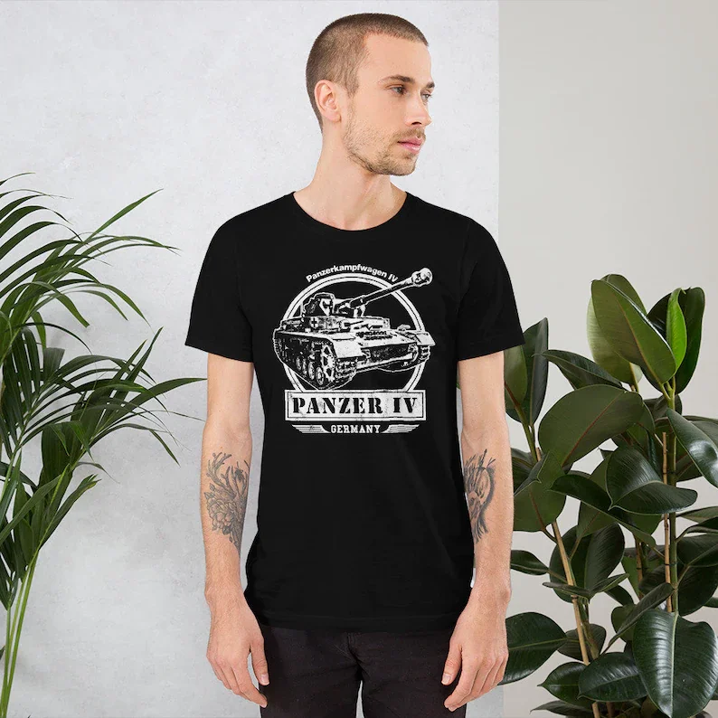 

Wehrmacht Panzer WWII German Panzer IV Tank T Shirt. Short Sleeve 100% Cotton Casual T-shirts Loose Top Size S-3XL