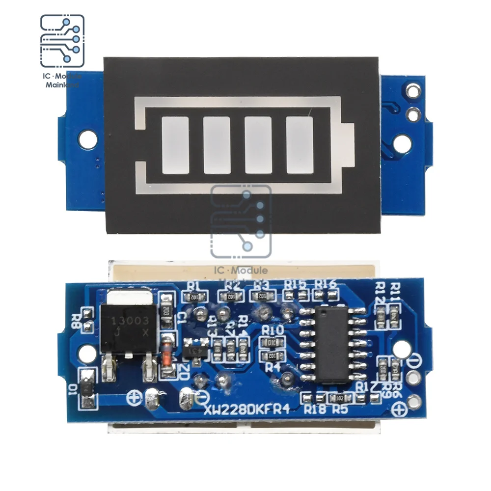 1S/2S/3S/4S/6S/7S Li-lion 18650 Lithium Battery Capacity Indicator Module Blue Display Electric Vehicle Battery Power Tester 1 5 10pcs 12v battery 4 segment battery indicator module onboard 4 digit battery indicator led light