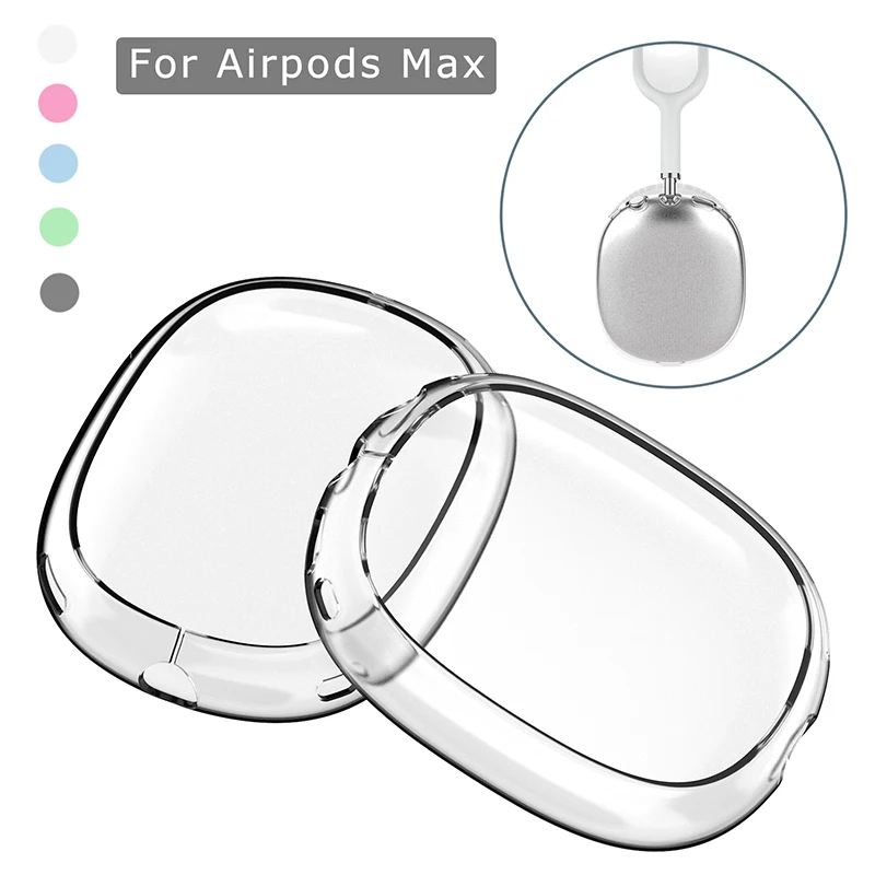 

Новейший прозрачный силиконовый мягкий защитный чехол из ТПУ для Airpods Max аксессуары для беспроводных наушников прозрачный чехол