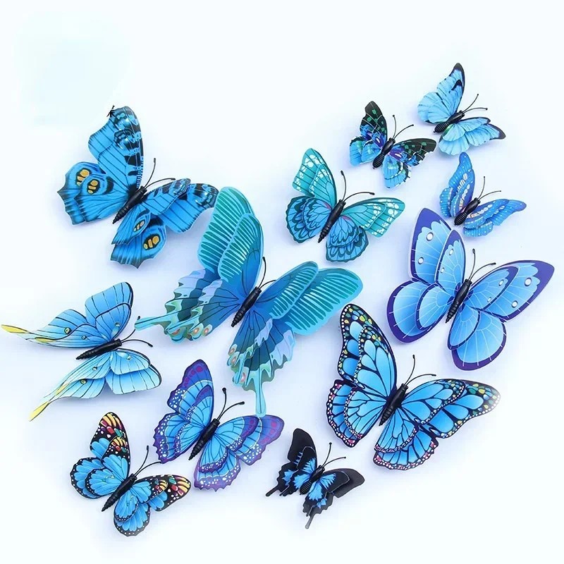 12pcs 3D Double Layer Butterfly Wall Stickers 2