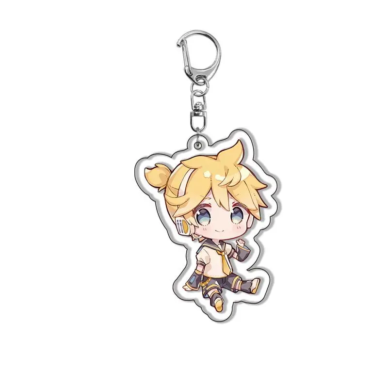 Game Hatsune Miku LAITO MEIKO Kagamine Rin Len Cosplay Acrylic Key Chain Keychain Pendant Prop Accessories Xmas Gift
