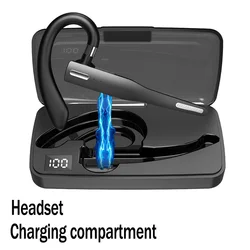Wireless Bluetooth Headphones with Microphone (Black charging case)