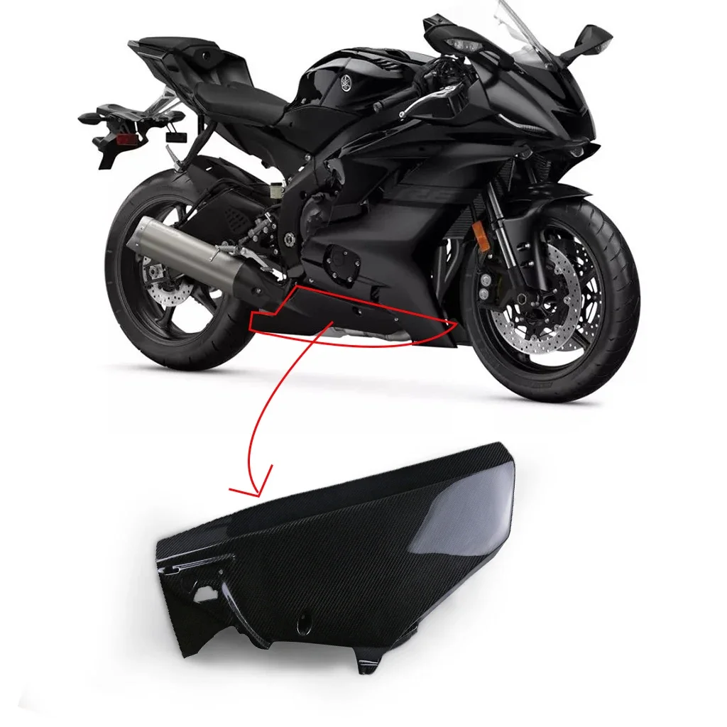 

For YAMAHA YZF R6 2017 2018 2019 2020 2021 2022 Real Carbon Fiber Motorcycle Belly Pan Lower Undertray Fairing Accessories