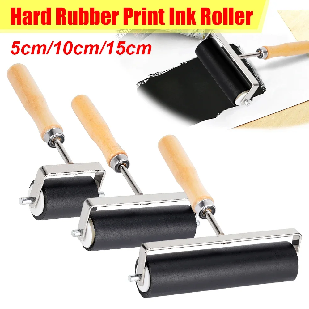 5/10/15cm Rubber Roller Professional Hard Print Ink Roller Stamping Construction Tool Art Craft Paint Decorating Tool Accessorie